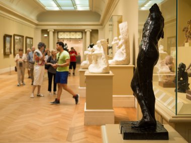 Auguste Rodin sculptures at The Met museum in New York clipart