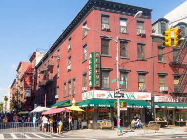 New York'ta Little Italy, tipik İtalyan restoranı