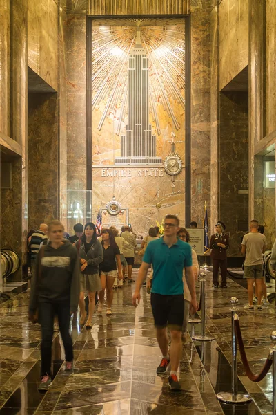 Lobby of the Empire State Building in New York — Stock Photo, Image
