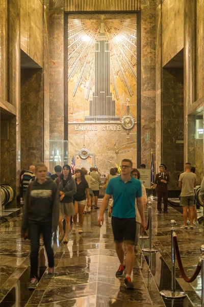 Lobby do Empire State Building em Nova Iorque — Fotografia de Stock