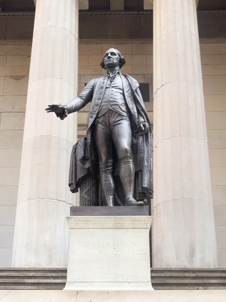 A George Washington-szobor, a Federal Hall-ban New York-i — Stock Fotó