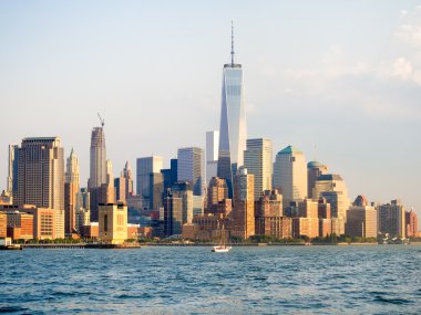 Şehir merkezindeki manhattan skyline