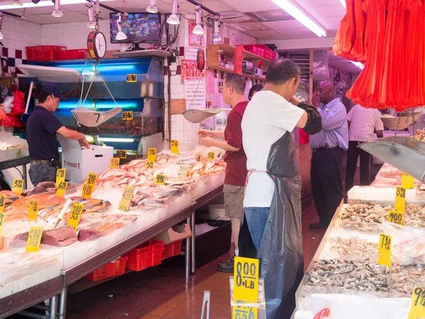 Fish market at Chinatown in New York City — Stock Photo, Image