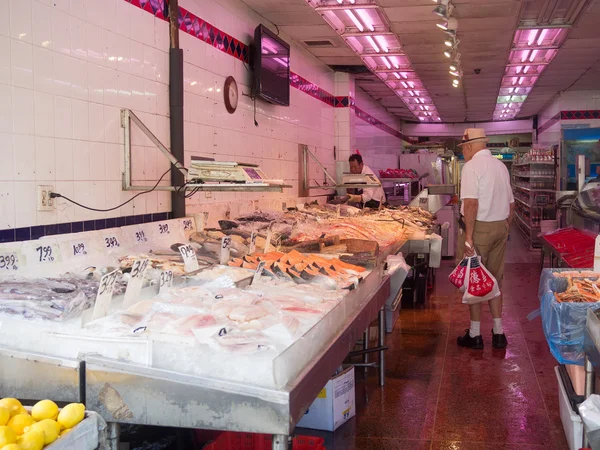 在纽约的唐人街鱼市场 — 图库照片