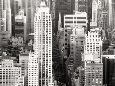 New York şehrinin siyah beyaz görünümü
