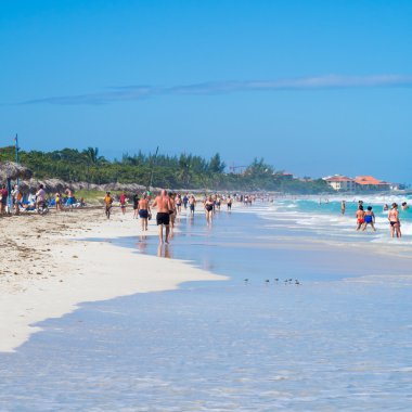 Turistler, Varadero güzel plaj Küba'da
