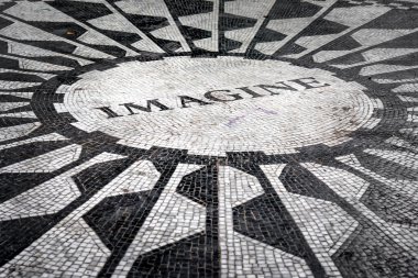 The Imagine mosaic at Strawberry Fields in Central Park, New York