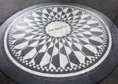 The Imagine mosaic at Strawberry Fields in Central Park, New York