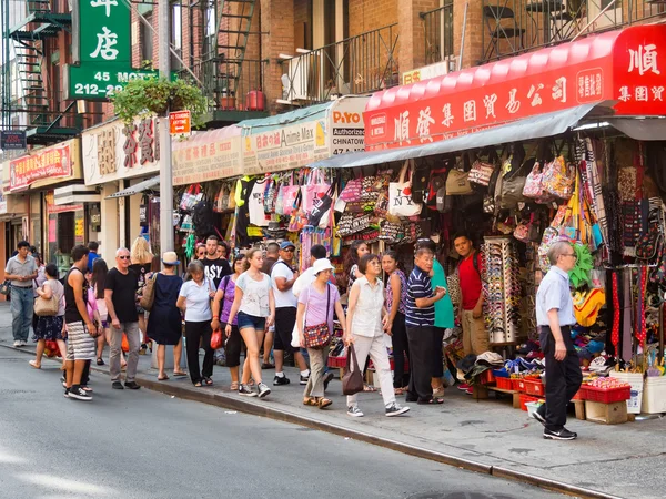 Colorful street scene at Chinatown in New York City — 스톡 사진