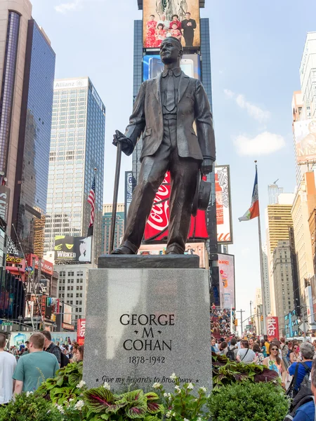 The George M Cohan Statue at Times Square in New York City — Stock Photo, Image