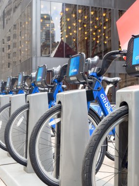 New York CI Citibike programında bir parçası olarak kiralık bisikletler