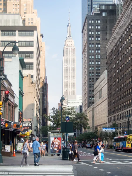 Вулиця сцени в центрі Нью-Йорка — стокове фото