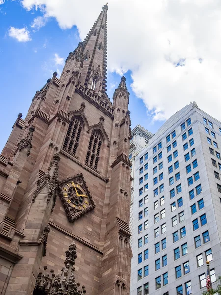 Trinity Church and skyscrapers in New York