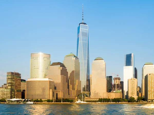 De skyline van Lower Manhattan in New York — Stockfoto