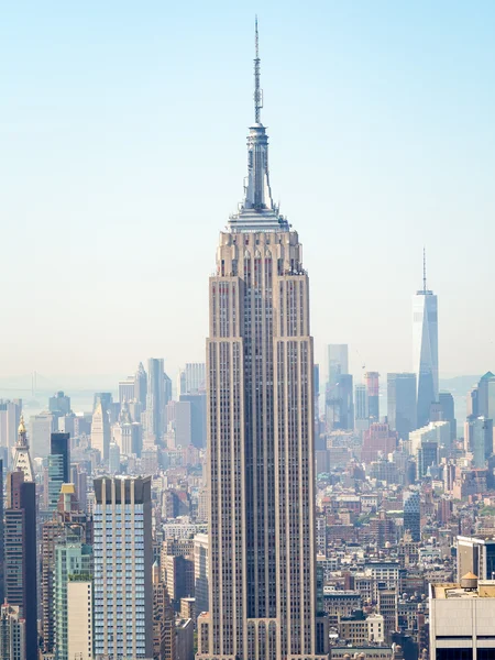 Το Empire State Building και στον ορίζοντα του Μανχάταν στη Νέα Υόρκη — Φωτογραφία Αρχείου