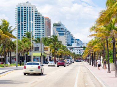 Fort Lauderdale beach Florida bir yaz gününde