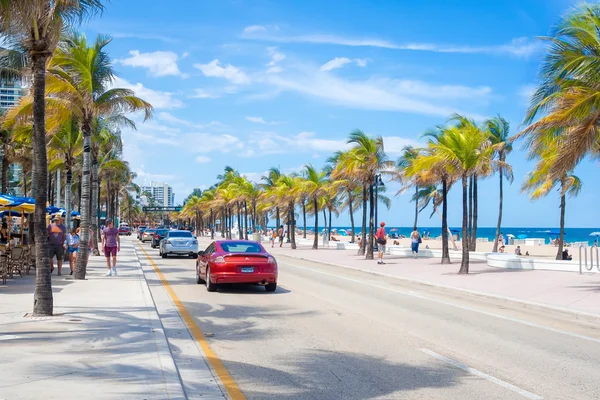 Widok z plaży w Fort Lauderdale na Florydzie — Zdjęcie stockowe