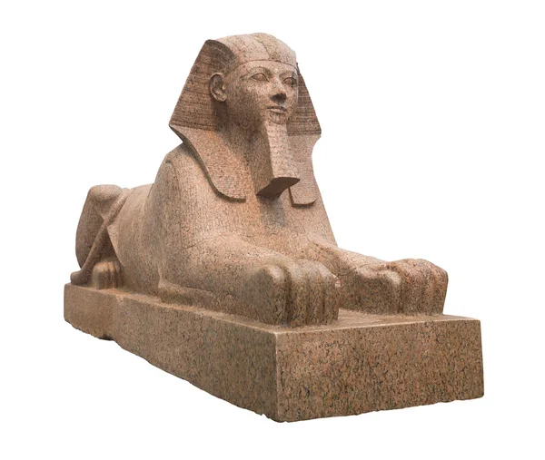 Sphinx égyptien antique isolé sur blanc — Photo