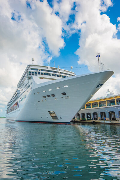 The MSC Opera cruise ship docked at the port of Havana