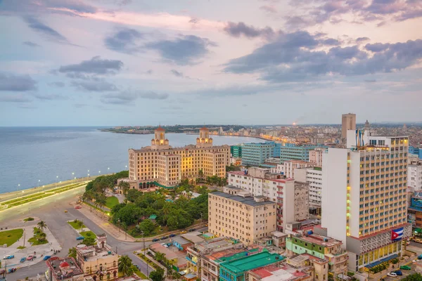 Panoramatický pohled z Havany při západu slunce — Stock fotografie