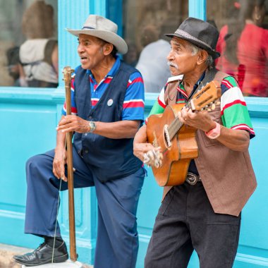 Eski Havana'da geleneksel müzik müzisyen