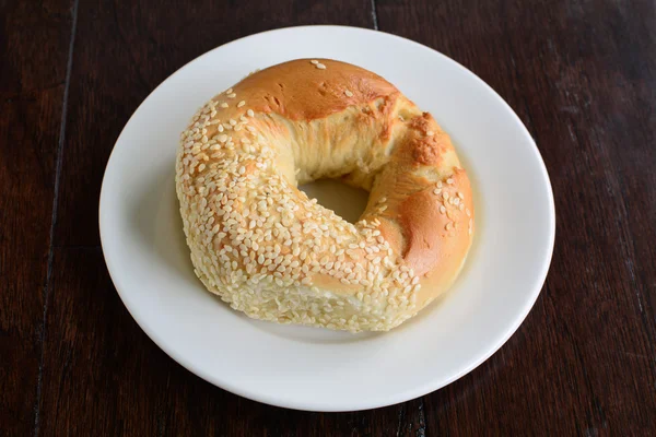 Szezám seed bagel — Stock Fotó