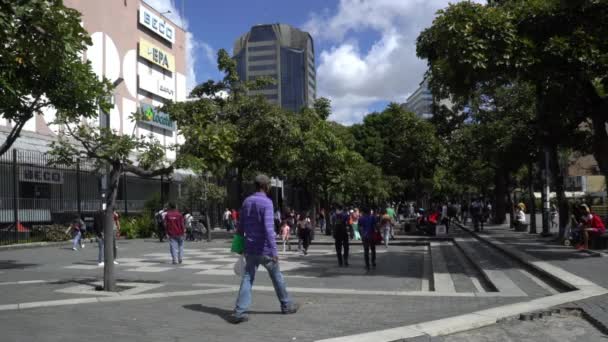 Venezuela Nın Başkenti Chacaito Caracas Taki Plaza Brion Aralık 2020 — Stok video