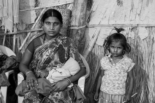 Raxaul Inde Femme Enfants Indiens Non Identifiés Raxaul État Bihar — Photo
