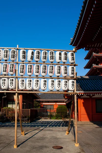 Tokio Japonsko Březen Papírové Lucerny Chrámu Senso Března 2014 Tokiu — Stock fotografie