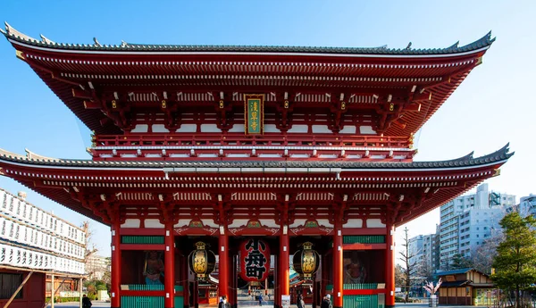 Jeden Budov Chrámu Senso Března 2014 Asakuse Tokio Japonsko Chrám — Stock fotografie