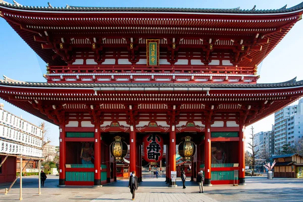 Dos Edifícios Templo Senso Março 2014 Asakusa Tóquio Japão Templo — Fotografia de Stock