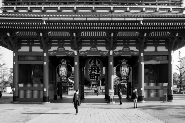Одно Зданий Храма Сэнсо Дзи Японском Городе Асака Токио Марта — стоковое фото