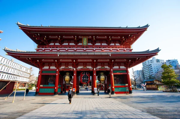 Jeden Budov Chrámu Senso Března 2014 Asakuse Tokio Japonsko Chrám — Stock fotografie