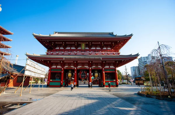 Jeden Budov Chrámu Senso Března 2014 Asakuse Tokio Japonsko Chrám — Stock fotografie