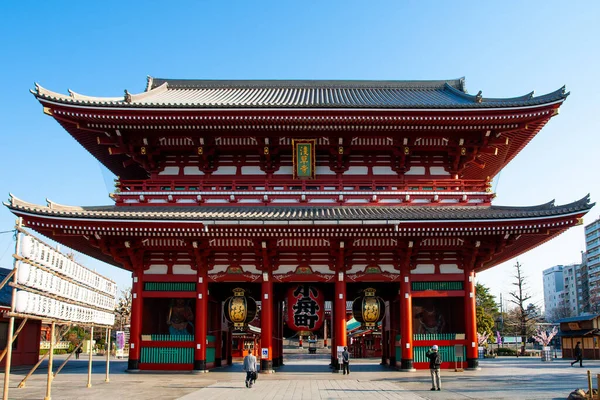 Jeden Budov Chrámu Senso Března 2014 Asakuse Tokio Japonsko Chrám — Stock fotografie