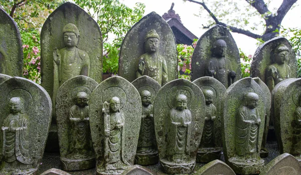 Релігійні Скульптури Дзен Гарден Храму Хасадери Камакурі Японія Приблизно Квітні — стокове фото