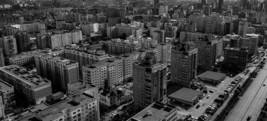 Moğolistan 'ın başkenti Ulaanbaatar' ın havadan görünüşü, yaklaşık Haziran 2019