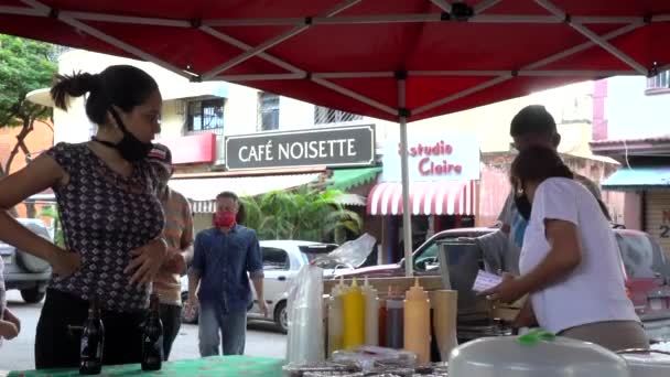 Carlota Spanje Niet Geïdentificeerde Mensen Kerstmarkt — Stockvideo