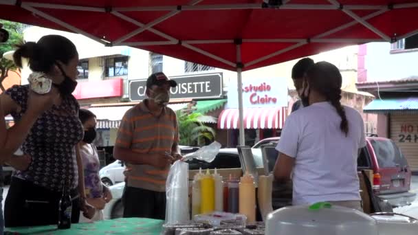 Carlota Spain Unidentified People Christmas Market — Stock Video