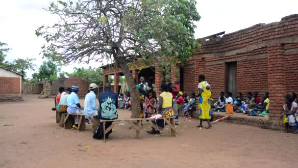 Unidentified Women Listening Healthcare Workers Presentation Nanjiri Outskirts Lilongwe Malawi — Stock Video