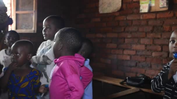 Crianças Não Identificadas Uma Pré Escola Nanjiri Nos Arredores Lilongwe — Vídeo de Stock