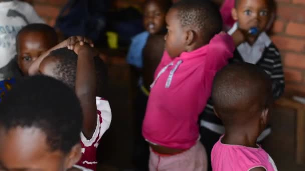 Niños Identificados Preescolar Nanjiri Las Afueras Lilongwe Malawi Diciembre 2020 — Vídeo de stock