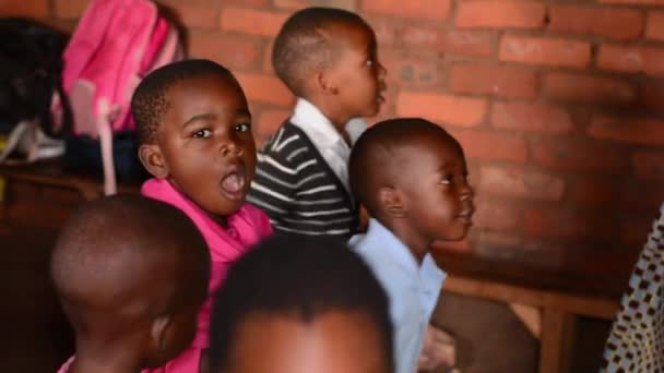 Azonosítatlan Gyermekek Egy Óvodában Nanjiriben Lilongwe Külvárosában Malawi 2020 December — Stock videók