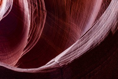 Antilop Kanyonu, Page, Arizona, ABD yakınlarında. Antilop Kanyonu, Amerika 'nın güneybatısındaki en çok ziyaret edilen ve en çok fotoğraflanan kanyondur..