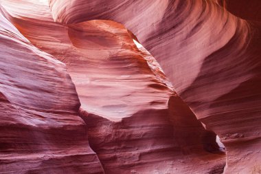 Antilop Kanyonu, Page, Arizona, ABD yakınlarında. Antilop Kanyonu, Amerika 'nın güneybatısındaki en çok ziyaret edilen ve en çok fotoğraflanan kanyondur..