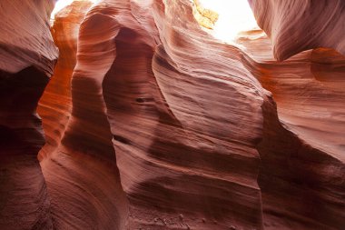 Antilop Kanyonu, Page, Arizona, ABD yakınlarında. Antilop Kanyonu, Amerika 'nın güneybatısındaki en çok ziyaret edilen ve en çok fotoğraflanan kanyondur..