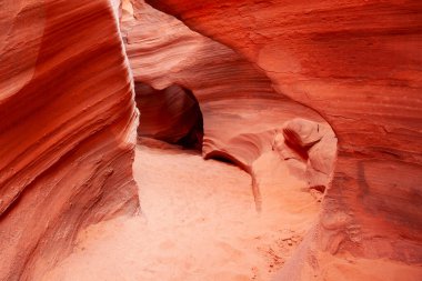 Antilop Kanyonu, Page, Arizona, ABD yakınlarında. Antilop Kanyonu, Amerika 'nın güneybatısındaki en çok ziyaret edilen ve en çok fotoğraflanan kanyondur..