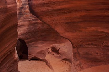 Antilop Kanyonu, Page, Arizona, ABD yakınlarında. Antilop Kanyonu, Amerika 'nın güneybatısındaki en çok ziyaret edilen ve en çok fotoğraflanan kanyondur..