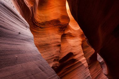 Antilop Kanyonu, Page, Arizona, ABD yakınlarında. Antilop Kanyonu, Amerika 'nın güneybatısındaki en çok ziyaret edilen ve en çok fotoğraflanan kanyondur..