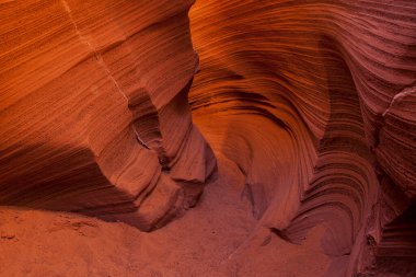 Antilop Kanyonu, Page, Arizona, ABD yakınlarında. Antilop Kanyonu, Amerika 'nın güneybatısındaki en çok ziyaret edilen ve en çok fotoğraflanan kanyondur..